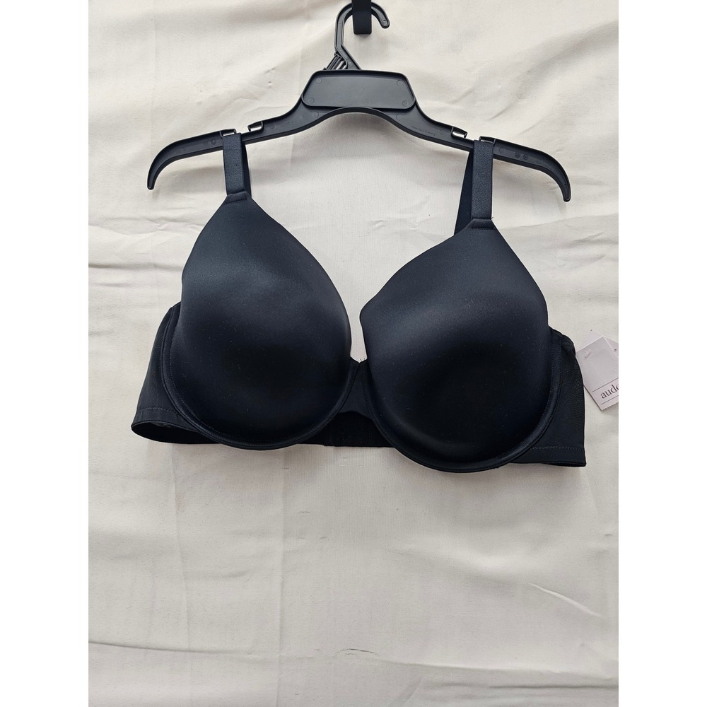 Auden Womens Lightly Lined Demi Bra Black Nylon Blend Casual Size 42DDD